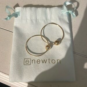 e newton ball hoop earrings